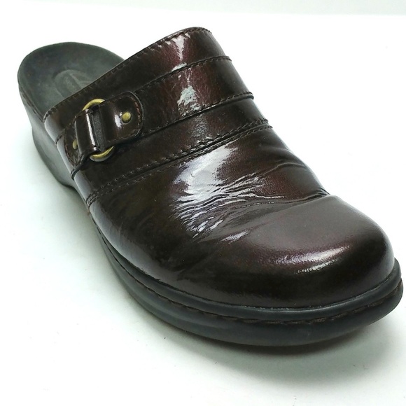 Clarks Shoes - Clarks Patent Leather Bendables Mules #67364 10M